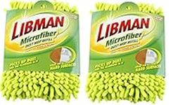 Libman 196 Microfiber Dust Mop Refill with Premium Microfiber Fingers, 18.75" - 2 Pack