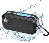 Portable Bluetooth Speaker,IP65 Waterproof Wireless Bluetooth Speaker,Wireless Outdoor Speakers,Bluetooth 5.0,Built in mic Support Micro SD/TF Card