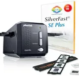 Plustek OpticFilm 8200i SE, 35mm Film & Slide Scanner. 7200 dpi / 48-bit Output. Integrated Infrared Dust/Scratch Removal. Bundle Silverfast SE Plus, Support Mac and PC.