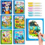 Water Coloring Books for Toddlers, Water Painting Book for Toddlers, Paint with Water Books for 2-4, Water Doodle Book Toys for 3-5, Travel Toys for Toddlers 1-3, Toddler Travel Toys. (6 Pack)