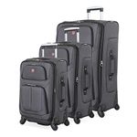 SwissGear 3 PC Spinner Suitcase Set (Dark Grey)