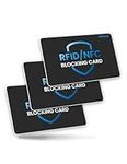 WHonor RFID/NFC Blocking Card 3 Pack, RFID Card, Contactless Credit Cards, ID Cards, Passport Protector, Protect Data Information, for Men Women