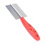 Foodie Puppies Double Side Steel Needles Comb for Dogs and Cats - (Paw Dual Comb) | Grooming Rake Shedding Comb for Dogs, Cats - Cleaning Supplies (Color May Vary)