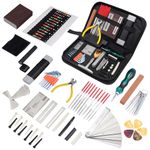 LEKATO Guitar Maintenance Tools Kit, 72PCS Acoustic Guitar Repair Tools with Handy Carry Bag, Guitar Accessories for Intonation Adjustment Repair, Guitar Care Cleaning Kit for Beginners