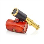 6" Solid Brass Quality Handcrafted Spyglass Telescope Set with Brown Carry Bag to Complete Your Collection