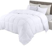 Utopia Bedding King Size Duvet, Box Stitched Solid King Duvet, 10.5 TOG Quilt King Size with Corner Tabs (White, 10.5 Tog - King)