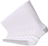 EnerWear 10P Pack Men's Lycra Cotton Half Cushion Crew Socks(10-13/shoe size 6-12, White 3)