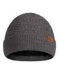 DANISH ENDURANCE Merino Wool Beanie, Fleece Lined Winter Hat for Men & Women Dark Grey 1-Pack