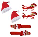 Prisma Collection 2pcs Each Christmas Cap, Band & Goggles Accessories for Kids, Party, Decoration, Festival Fun (Mix Items)