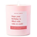 Birthday Gift for Her Funny Birthday Gift Birthday Cake and Cock Pink Candle - Scent: Pink Blossom