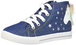 Carter's Girl's Bette Sneaker, Blue, 4 Toddler