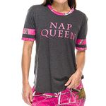 MOOSELANDER – Ladies Sleep Shirt REALTREE Camo Accents in AP Hot Pink & Charcoal (Large)