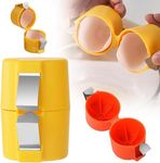 2025 New Egg Cracker Tool for Raw EggsEgg Shell Opener, Stainless Steel Eggshell Breaker Egg Shell Cutter Kitchen Gadgets，Hard Boiled Egg Peeler Egg Cube (yellow)