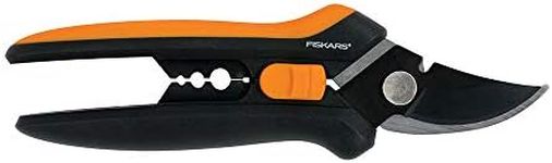 Fiskars Floral Pruning Shears - Plant Cutting Scissors/Garden Clippers for Deadheading and Working with Flowers - Black/Orange