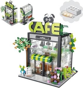 Girls Toys Friends House Luminous Coffee Shop Building Sets,Friends Home Building Blocks,STEM Building Construction Girls Friends Role Play Toys,Ideas Gifts for Girls (587 PCS,Set with LED Light)