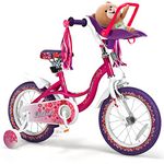 OLAKIDS Kids Bike, 12 14 16 18 Inch Toddlers Bike with Removable Training Wheels Doll Seat, Safety Bell, Adjustable Seat Handlebar, Children's Bicycle for Girls Boys 3-8