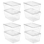 Vtopmart 8 Pack Clear Stackable Sto