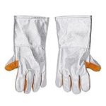 Cowhide Welding Gloves, Aluminum Foil Thickened Welding Gloves Hand Protection for Foundries