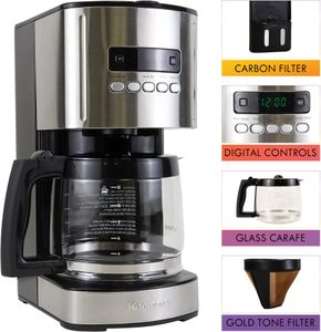 Kenmore 12-Cup Drip Coffee Maker – Programmable Brew Machine