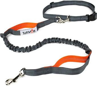 Tuff Mutt Hands Free Dog Leash, A Dog Running Leash for Dogs That Makes A Great Waist Leash for Dog Walking, Double Handle Bungee Dog Leash with Reflective Stitching and Adjustable Dog Walking Belt