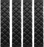 MIKAFEN 4 Pack Universal Car Seat Belt Pads, Adult Seat Belt Shoulder Strap Covers Harness Pad for Car/Bag,Soft Comfort Helps Protect You Neck Shoulder from The Seat Belt Rubbing 4pack-Black