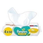 Pampers New Born Sensitive Baby Wipes Quad 4X50 Wipes