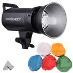 Fomito Godox SK400II Professional Studio Strobe Flash Built-in Godox 2.4G Wireless X System GN65 5600K AC100-120V/60Hz