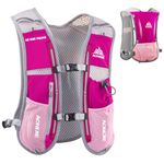 Azarxis 5L Hydration Vest Backpack Pack for Trail Marathoner Running Race (Rose Red (5L) - Only Backpack)