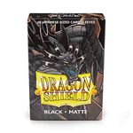 Dragon Shield Japanese Size Sleeves – Matte Black 60CT - Card Sleeves Smooth & Tough - Compatible with Pokemon, Yugioh, & More – TCG, OCG