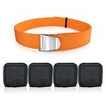 Scuba Weight Belt with Detachable 4 Pockets, Quick-Release Buckle Diving Pocket Weight Starp + 2 Pieces Weight Keepers, Adjustable Snorkeling Webbing Weight Pouch Belt fit for Waist 32" to 52" Orange