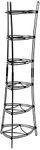 Lodge 6-Tier, Kitchen and Pantry Cast Iron Cookware Storage Organizing Tower, Steel Construction, Matte Black, 32.67" x 20.19" x 6"