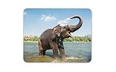 Destination Vinyl Ltd Happy n Elephant Mouse Mat Pad - Wild Animal Fun Computer #14872