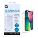 ZAGG iFrogz Defence Glass Screen Protector Compatible for iPhone 13 Pro, Bonus Clear Case, Durable, Slim, Smudge Resistant, Tempered Glass, Clear