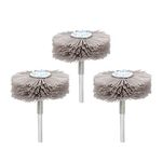 sourcing map Abrasive Nylon Wheels Brush 240 Grits with 1/4 Inch Shank for Polish Grinder 3pcs