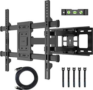 BONTEC TV Wall Bracket for 32-85 inch LED LCD Flat & Curved Screen, Swivel Tilt TV Wall Mount Full Motion, Heavy Duty Strong Solid Dual Arms up to 60KG, Max VESA 600x400mm, with HDMI Cable