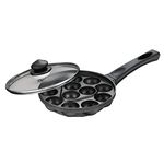 Prestige Omega Select Plus Non-Stick Paniyarakkal with lid (Appe Maker)|16 pits| 24cm|Residue Free Coating |Metal Spoon Friendly