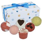 Bomb Cosmetics Chocolate Handmade Bath Melts Wrapped Ballotin Gift Pack [Contains 6-Pieces], 170g