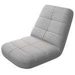 bonVIVO Easy Lounge Floor Chair - Adjustable, Padded, Floor Sofa Chair with Back Support for Meditation and Gaming - Reading Chair for Floor Seating - Gifts for Men and Women - Grey