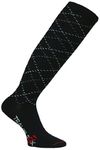 Travelsox Women's Graduated Compression Circulation Travel Socks, Black, Medium TS5000W