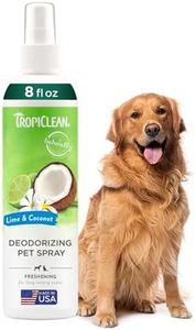 TropiClean Dog Perfume, Long Lasting Lime & Coconut Cologne, Deodorizing Spray for Smelly Dogs, After Bath Detangling Spray with Vitamin E, Safe for Cats, 8oz.