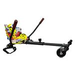 Gift Gadgets Racer Hoverkart Graffiti Galaxy Spider Camo Go Kart Hover Cart Frame Adjustable For 6.5 8 10 Inch Balance Boards (Graffiti Yellow)