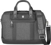 Victorinox Architecture Urban2 Briefcase - Professional Laptop Briefcase with Detachable Shoulder Strap - Perfect Travel Bag - 16 Liters, Gray, Gray, 5.1 x 16.5 x 12.2 in (Pack of 1)