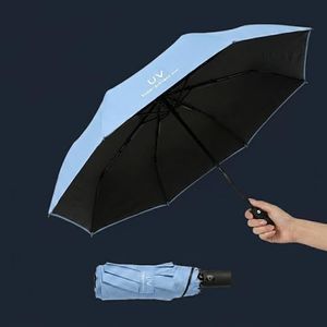 Roughhouse UV Umbrella for Sun & Rain – Auto Open/Close | Windproof | Travel-Friendly 3-Fold Design | SPF 50+ Coated | Big Canopy, Easy to Carry