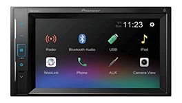 Pioneer Car Stereo DMH-A245BT,15.7 cm (6.2) WVGA Clear Resistive Touchscreen BT/USB/AUX/Radio, Weblink - Mirroring,Full HD Video-USB Devices,13-Band EQ, Pre-outs3 (2V),MOSFET 50W X 4,Rear Camera in