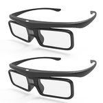 AWOL VISION DLP Link 3D Glasses, Rechargeable Active Shutter Eyewear compatiable with AWOL VISION LTV-2500, LTV-3500, Vanish TV & Other DLP-Link 3D projectors (2 Packs)