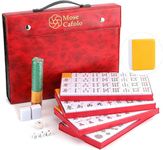 Mose Cafolo Professional Chinese Mahjong Game Set 146 Numbered large Size Tiles with Carrying Travel Case, Complete Mahjong Tiles Set (Majiang, Mah-Jongg, Ma Jong)