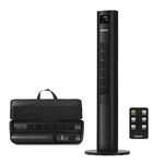 HOLMES STACK-N-CONNECT 45" Digital Tower Fan, ClearRead Display, Bonus Storage Bag, 80° Oscillation, 4 Speeds, 4 Modes, 8-Hour Timer, Home, Remote Control, Matte Black