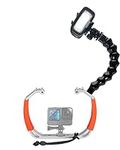 Movo DiveRig6 Underwater Video/Photo Diving Rig for Scuba and Snorkeling - Action Camera Cage Dive Rig, Waterproof Light with Flexible Arm Mount- Compatible with GoPro, DJI Osmo, Insta360 and More