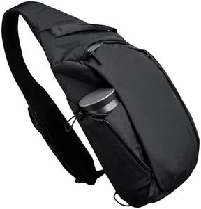 ALPAKA Metro Crossbody Left Shoulder 7.5L - Crossbody Bag Men,Sling Backpack - Fits 11" Tablet - Single Shoulder with YKK Zipper - Expandable Water Bottle Pocket - Phone Sleeve- Black Axoflux 210D