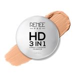 RENEE PRO HD 3 In 1 Compact,Concealer, Foundation - Crème, SPF 20, Matte Finish, High Coverage, Ultralight & Silky Smooth Finish, Enriched With Vitamin E, C & Aloe Vera - 9 Gm